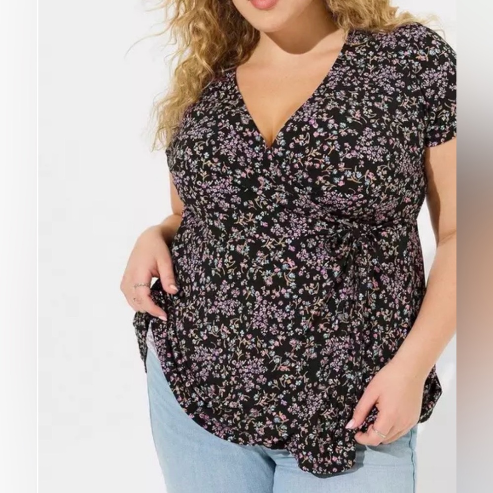 Torrid Studio Knit Surplice Wrap Top